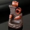 Ceramic Gourd Backflow Incense Burner Set, Waterfall Design with 20