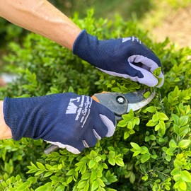 Wells Lamont Women's Sanitized Coated Work and Gardening Gloves, Navy, Medium (419M)