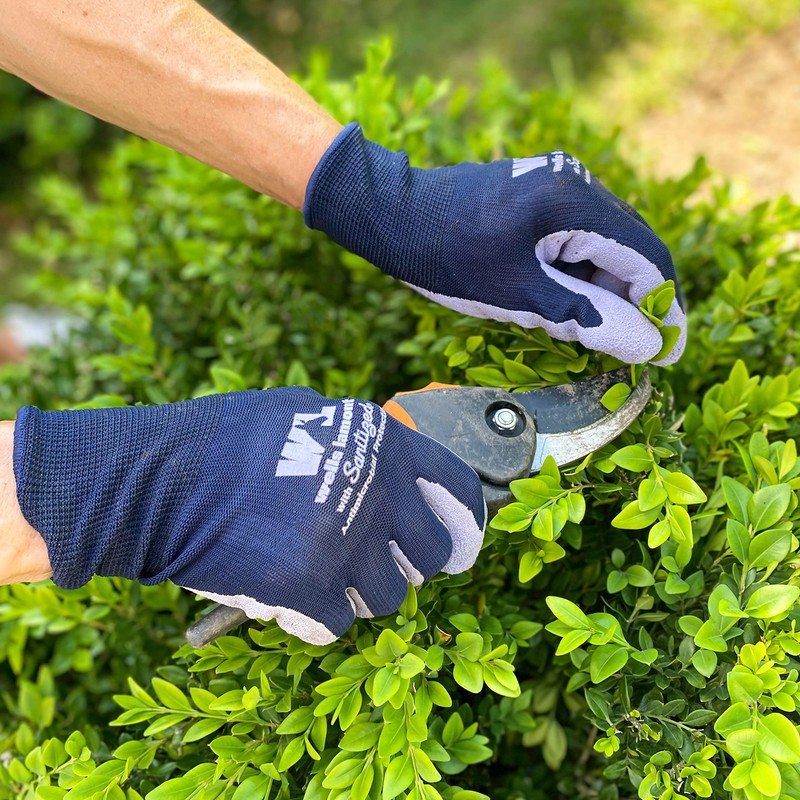 Wells Lamont Women's Sanitized Coated Work and Gardening Gloves, Navy,