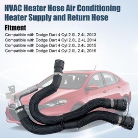 HVAC Heater Hose 68197197AB Compatible with Dodge Dart 2.0L 2.4L 2013-2016 Replace 55111481AD 55111480AD Air Conditioning Heater Supply and Return Hoses