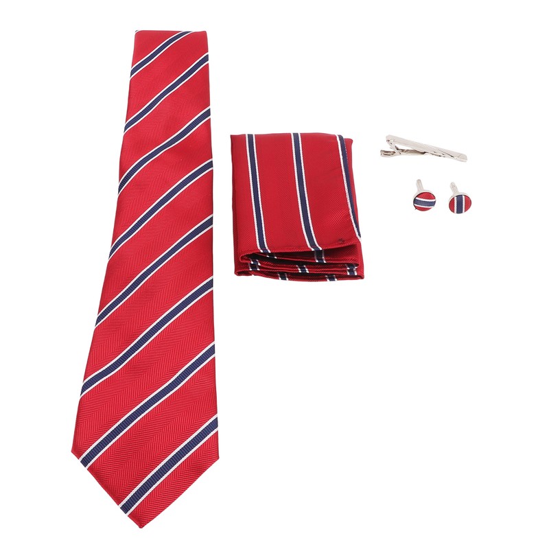 Mens Tie Classic Striped Polyester Yarn Easy Match Guarantees Durability