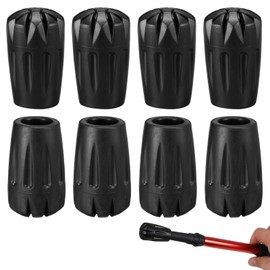 Pack of 8 rubber buffers for hiking poles, rubber stoppers for walking poles, walking poles, rubber buffer for trekking poles, replacement rubber buffer, asphalt, gravel and mountains