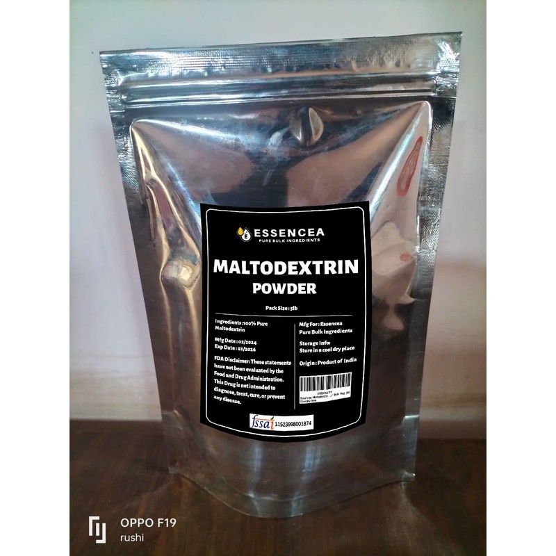 Essencea Maltodextrin Powder 5lb Pure Bulk Ingredients | Carbohydrate Powder
