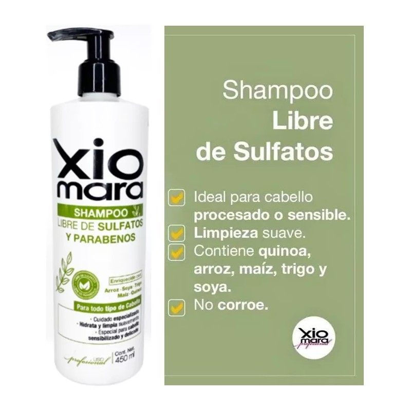 Xiomara Shampoo Libre De Sulfatos Xiomara 450 Ml