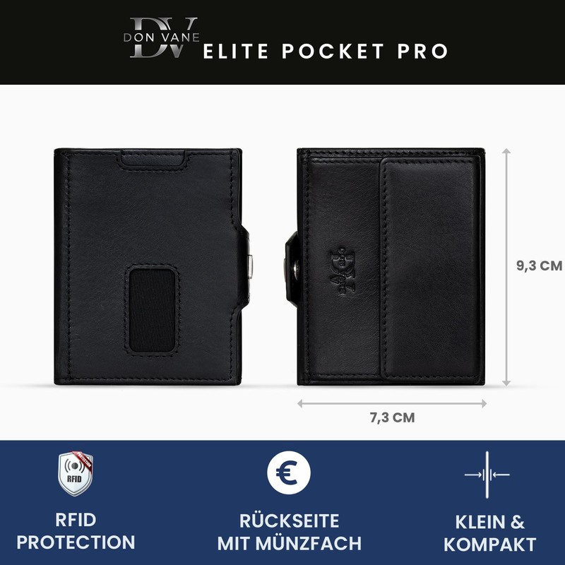DON VANE Elite Pocket Pro I Genuine Leather Slim Wallet