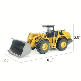 Bulldozer Toys For Boys Heavy-Duty Metal Loader Vehicle Sand/Beach Toy With Functional Arm And Bucket,Realistic Perfect For Sandbox Indoor/Outdoor Play Ideal Birthday Gift Sturdy Construction Model