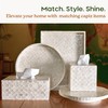 CHI AN HOME 5.9” Capiz Tissue Box Cover, Square Decorative