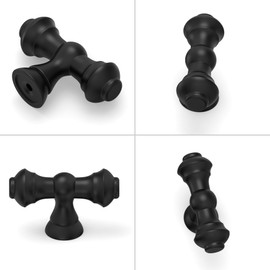 Coinkoly 10 Pack Matte Black Cabinet Knobs Single Hole T Bar Cabinet Handles Drawer Knobs Cupboard Knobs Wardrobes Knobs UK0001