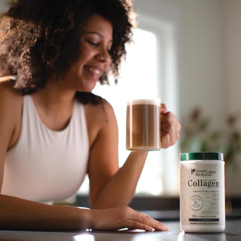Great Lakes Wellness Collagen Peptides Powder for Skin, Hair, Nails,