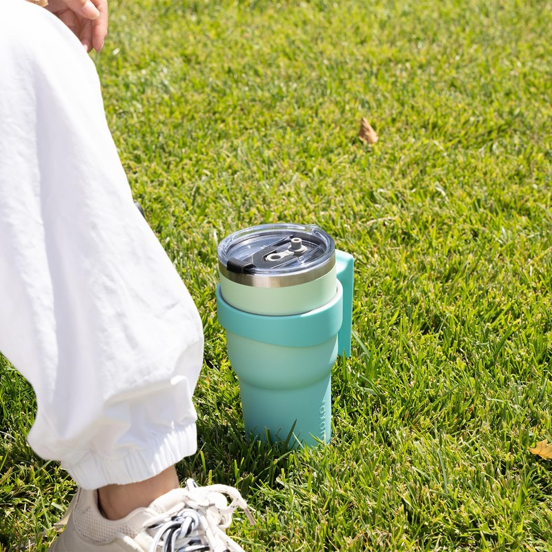 BJPKPK - Vaso con asa de acero inoxidable de 20
