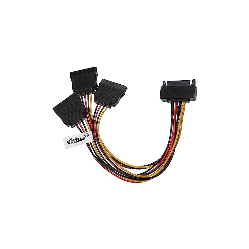 vhbw SATA Power Cable to 3X SATA Female for Hard