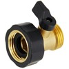 Lifynste Heavy Duty Brass Shut Off Valve Garden Hose Connector,