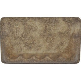 Tenedos Premium Classic Noce Brown Travertine Resin Soap Dish Holder – Elegant Natural Stone Bathroom Accessory for Timeless and Functional Decor