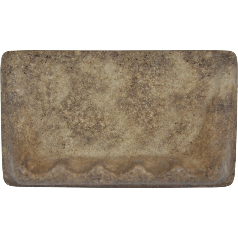 Tenedos Premium Classic Noce Brown Travertine Resin Soap Dish Holder