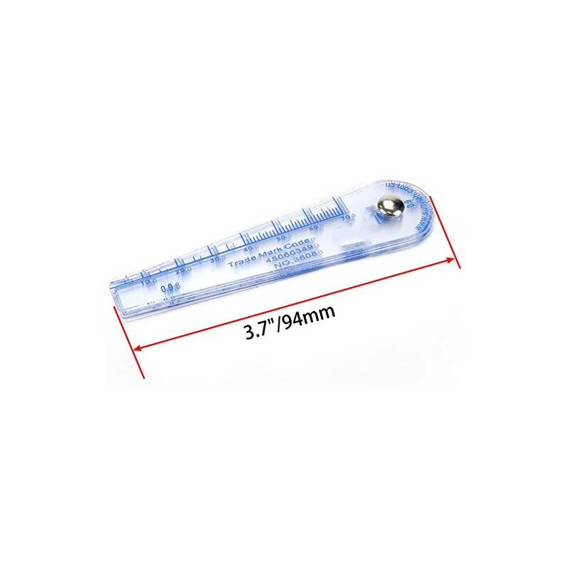 Rannb Plastic Metric Feeler Gauge 0.05-1mm Thickness 13 Blades Gap