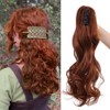 Claw On Ponytail Extension Matte Material 18 Inch/45cm Curly Wavy
