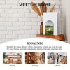 DXTKWL Decorative Bookends 2 Pcs Golf Ball Wood Bookends for
