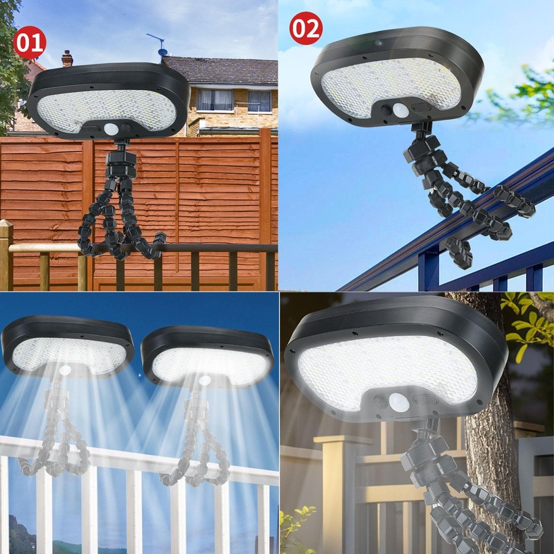 Solar Motion Sensor Outdoor Lights, USB/Solar Powered Motion Sensor Lights
