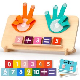 Educational Math manipulatives Number Counting Blocks,1 Set Finger Counting Math Montessori Toys for 2-6 Kids,Birthday Gifts Christmas Gifts