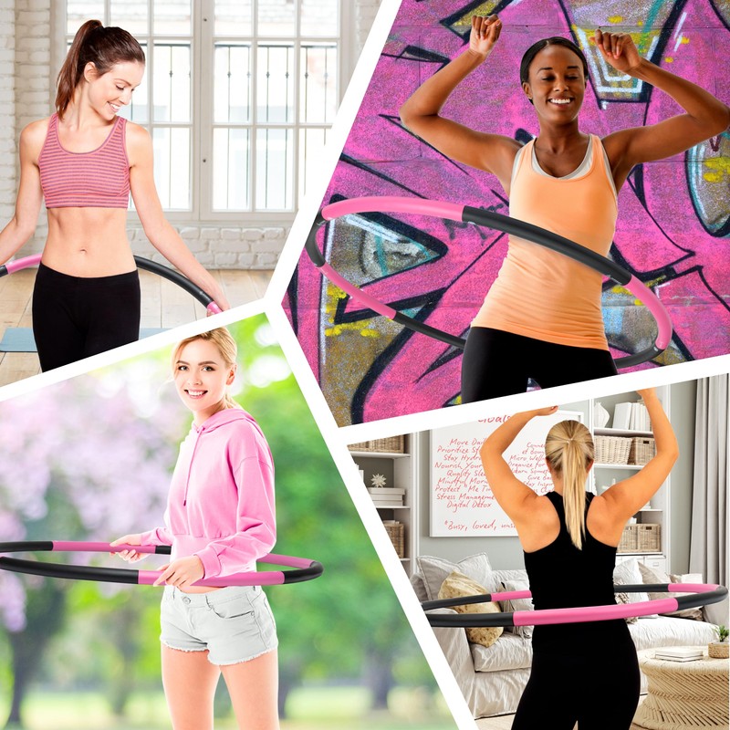 Weighted Fitness Hoop for Adults Beginners, 2lb Hula Hoop for