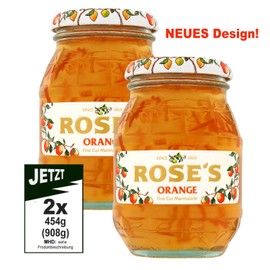 Rose's Orange Fine Cut Marmalade (454g) - Pack of 2