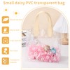 SoeUyd Transparente PVC Taschen mit Griffen, Klare Geschenktüten mit Große