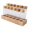 Coffee Bean Storage Tube Glass Coffee Bean Cellar with Wooden