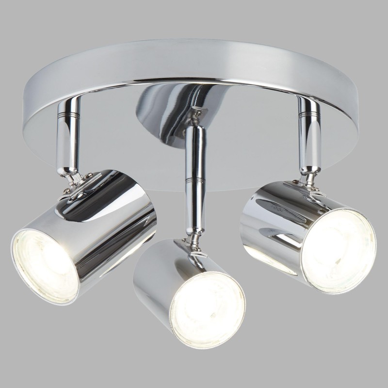 Searchlight 3173CC Rollo Three Light Ceiling Spotlight in Chrome