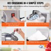 Ice Crushers Machine, 220lbs Per Hour Electric Snow Cone Maker