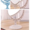 UUYYEO Heart Shaped Cosmetic Mirror Tabletop Vanity Makeup Mirror Swivel