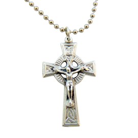 Catholic Jesus Christ on Crucifix Celtic Cross Travel Protection Auto Rearview Mirror Ornament