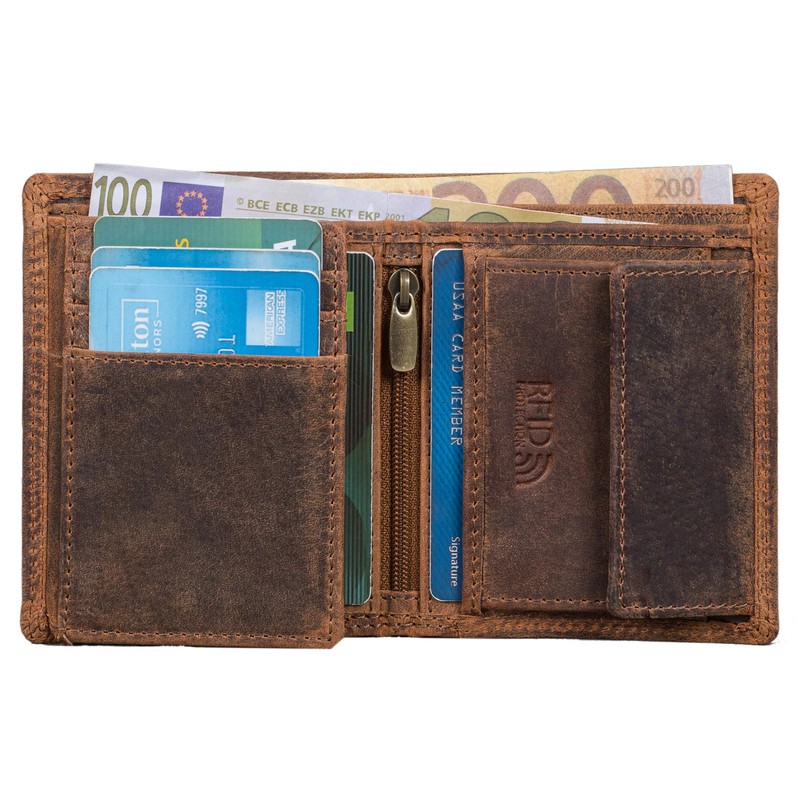 Benthill Men's Genuine Leather Wallet - Men's Wallet Small with