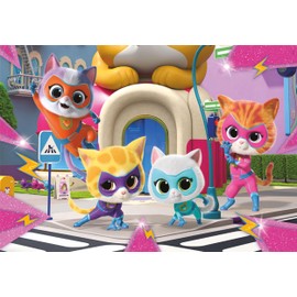 Clementoni Jigsaw Puzzle Super Kitties 2 Puzzle With 20 Pieces - Supercolor Puzzle For Children 3-5 Years, Cartoon, Gift For Boy/Girls, Puzzle For Kids, Made In Italy, 24811