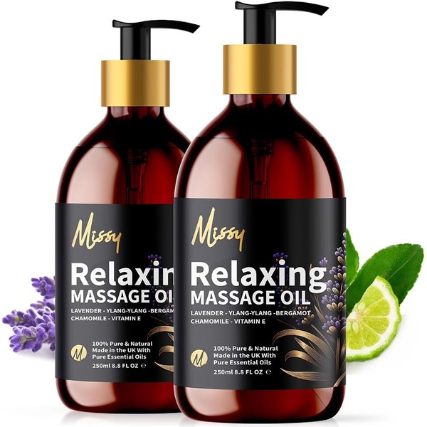 Premium Relaxing Massage Oil Twin Pack (500ml Total) - Indulgent