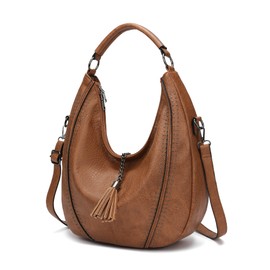 KILAMAL Slouchy Hobo Bags for Women Large Designer Ladies Shoulder Purses and Top handle Handbags, Brown-medium, Vintage