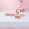 Duocute 2 Pack Rose Gold and White Party Tablecloth for