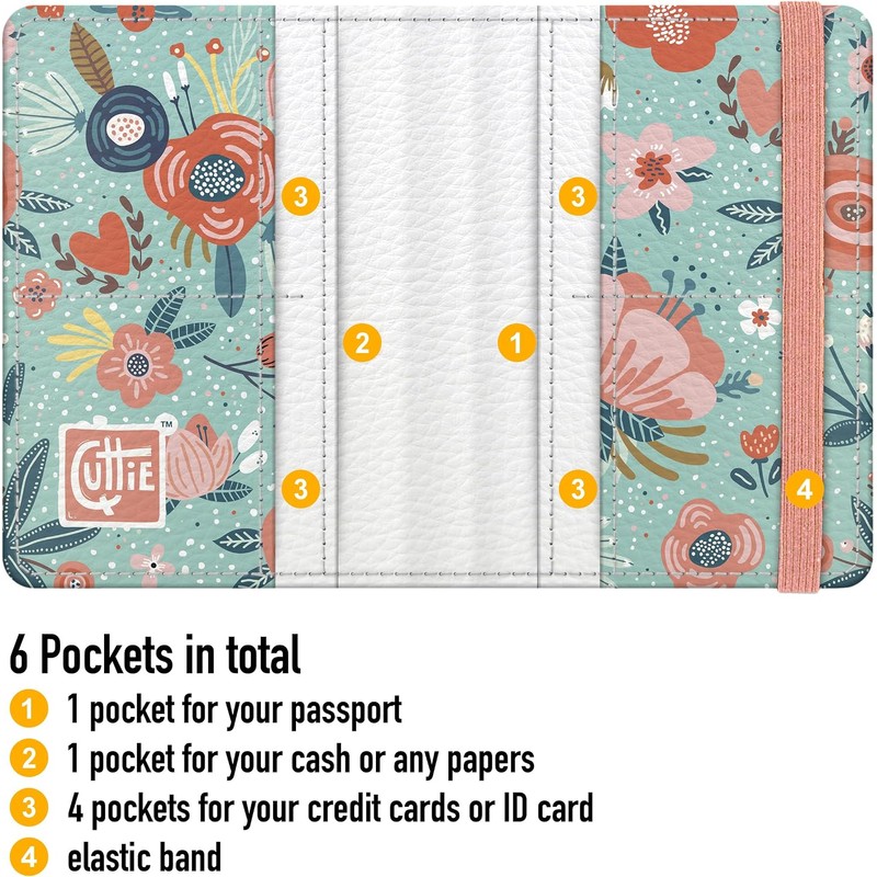 funda de pasaporte para mujeres y niños, con protección RFID,