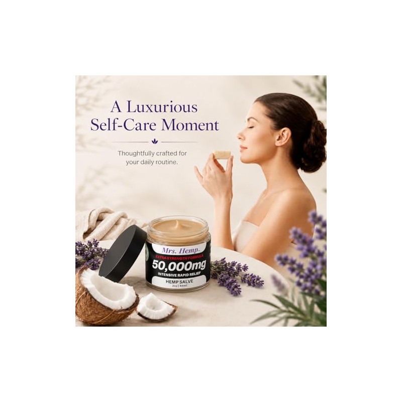 Mrs. Hemp 50,000mg Salve, Whole Body Topical Application for Hands,