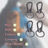 ZoeTekway Pack of 4 Metal Carabiners Black Key Chain Carabiner