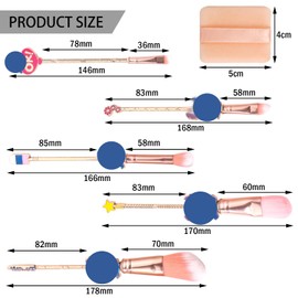 TYXHXTF 5 Piece Brush Set, Make-Up, Brush Set, Makeup, Foundation, Eyeshadow, Cosmetic Brush, Brush Set, Synthetic Bristles, Makeup Brush