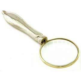 10X Hand Magnifier Classic Magnifying Glass Chrome Jewelers Magnification Tool