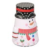 Christmas Candy Iron Box Roly Poly Design Santa Claus Snowman