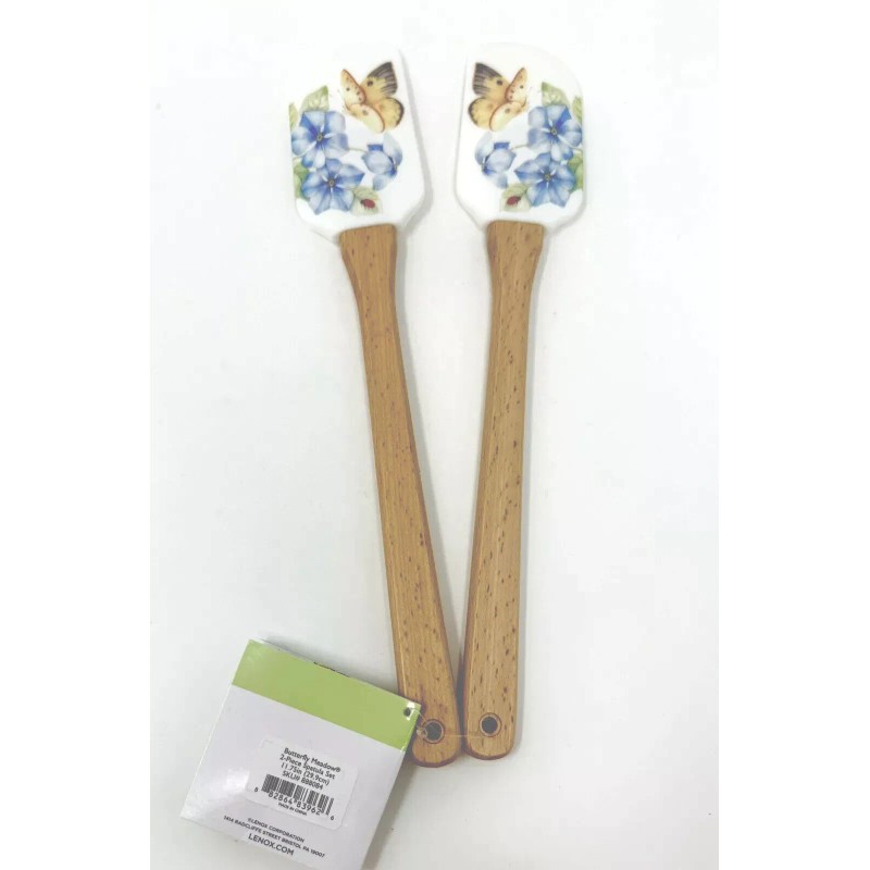 Lenox Butterfly Meadow 2-Piece Silicone Spatula Set 11.5” NEW