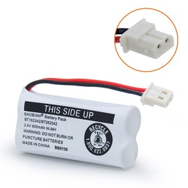 BAOBIAN BT162342 BT262342 Battery Compatible with for BT183342 BT283342 BT166342 BT266342 VTech CS6114 CS6419 CS6719 at&T EL52300 CL80111 Cordless Phone (Pack of 2)