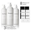 MOIIKKO Refillable Shampoo and Conditioner Dispenser Bottles 900ml Set of