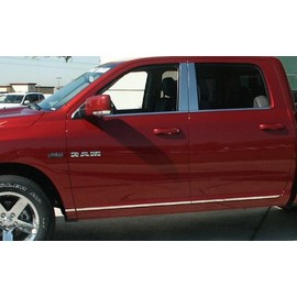 Tyger Auto Made in USA! Compatible with 2009-2018 Dodge Ram 1500/10-2013 2500 Regular Cab Rocker Panel Chrome Stainless Steel Body Side Moulding Molding Trim Cover 1" 6PC