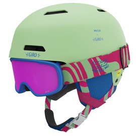 Giro Crue MIPS Combo Pack Toddler Ski Helmet - Snowboarding Helmet with Matching Goggles for Kids, Boys & Girls - Paradise Namuk Sunflower - XS (48.5-52 cm)