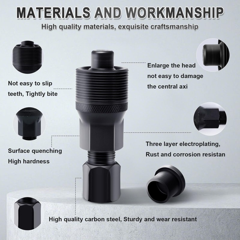 Fuaynlk Bicycle Crank Puller for Square Taper and Splined Crank