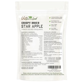 CRISPY DRIED STAR APPLE 2.47 oz (70g) VIETFARMFOOD: Freeze-dried, no sugar added, naturally sweet. Nutritious, pure, and crunchy. Great for snacking, toppings, desserts or healthy gifting