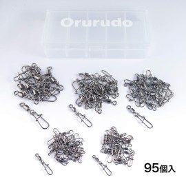 Orludo qb500058a01n0 Sarkan Connector Rolling Swivel Quick Snap Gimmick #2#4#6#8#10 5 Sizes 95 Pieces